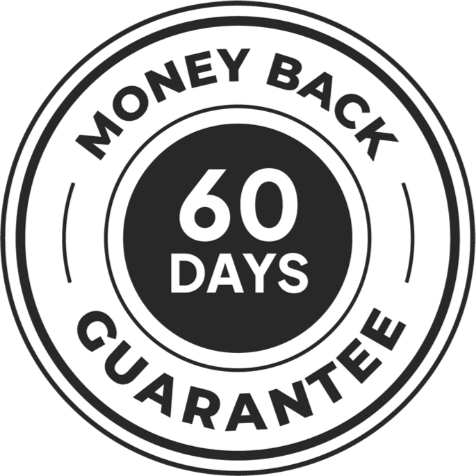 Cardio Honey 60-day money-back guarantee badge